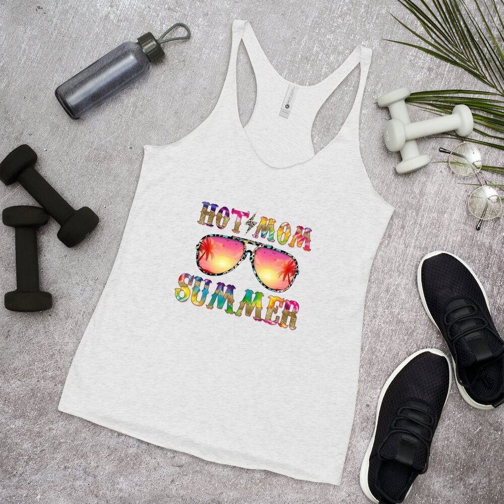 Hot mom summer Women's Racerback Tank